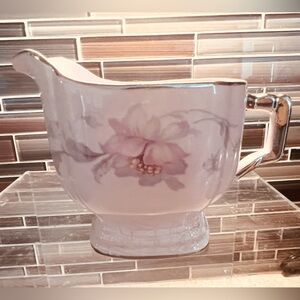 Vintage (pre 1949) Limoges (USA) Peach Blo Silver Moon porcelain creamer